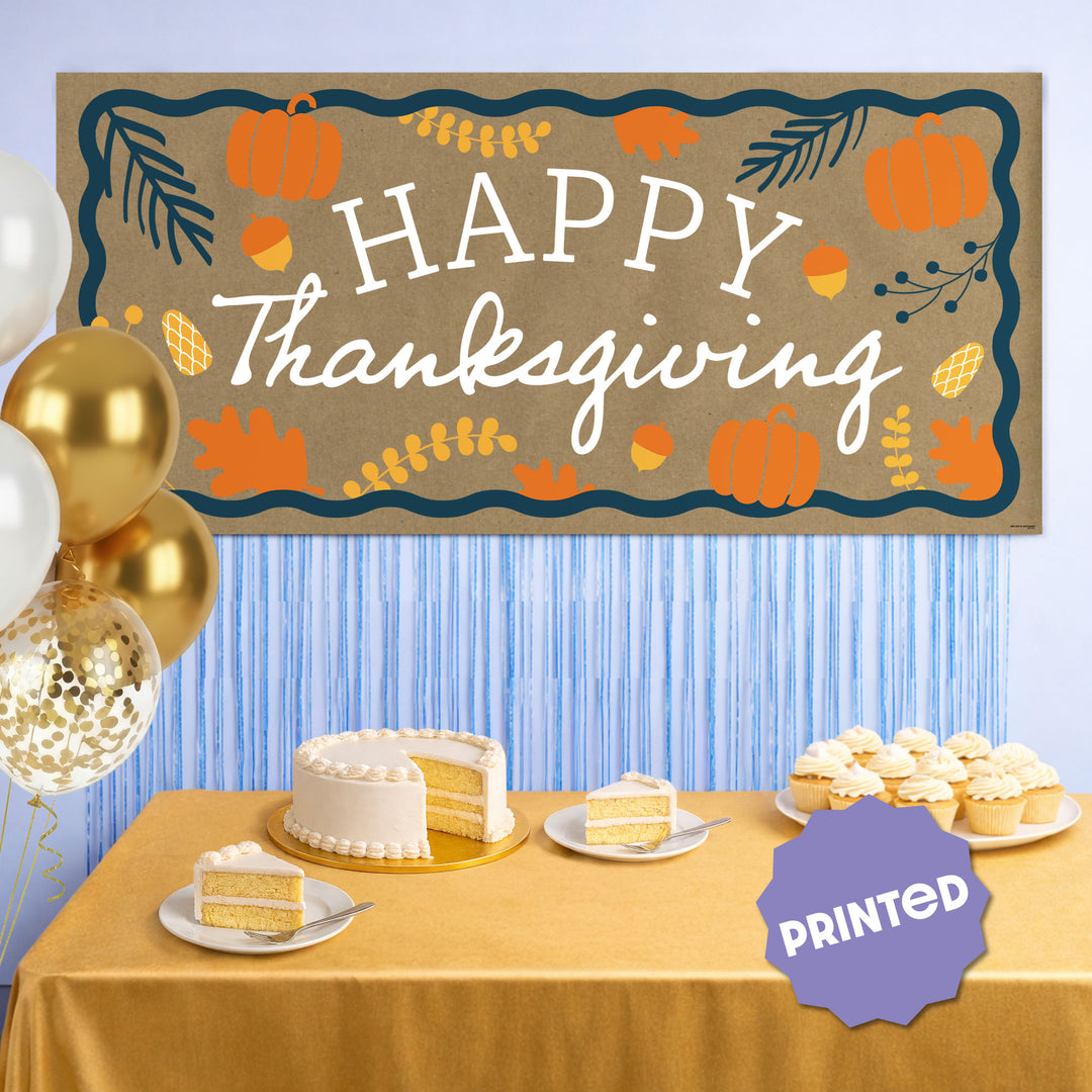 Happy Thanksgiving Kraft Banner
