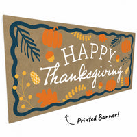Happy Thanksgiving Kraft Banner