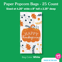 Popcorn Bags - Happy Thanksgiving - 25 Ct
