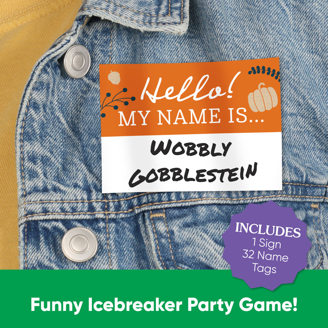 Happy Thanksgiving What's Your Name Party Game