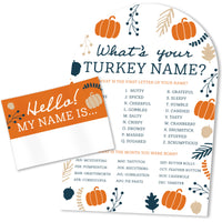 Happy Thanksgiving What's Your Name Party Game