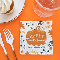Custom Text Napkins - Happy Thanksgiving