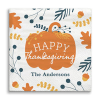 Custom Text Napkins - Happy Thanksgiving