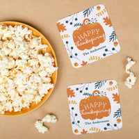 Custom Text Drink Coasters - Happy Thanksgiving - 25 Ct