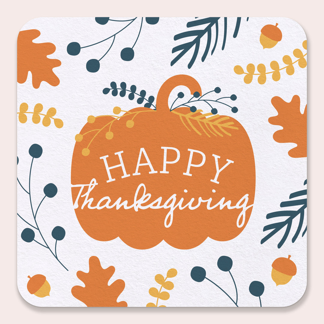 Drink Coasters - Happy Thanksgiving - 25 Ct