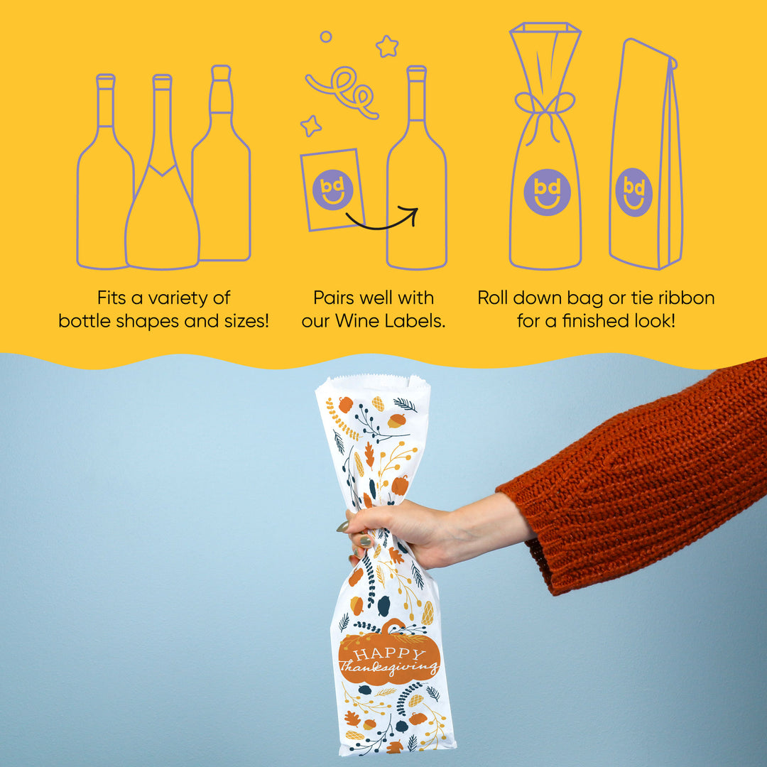 Wine Bags - Happy Thanksgiving