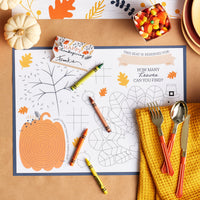 Happy Thanksgiving - Fall Harvest Party Tent Buffet Card - Table Setting Name Place Cards - Set of 24