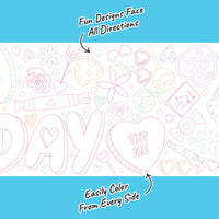 Happy Valentine’s Day - Coloring Table Runner - 7'