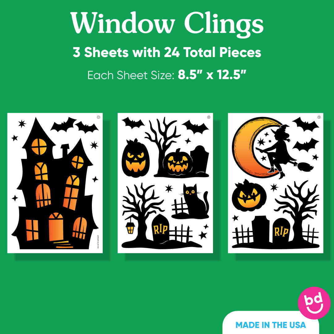 Haunted House Window Clings