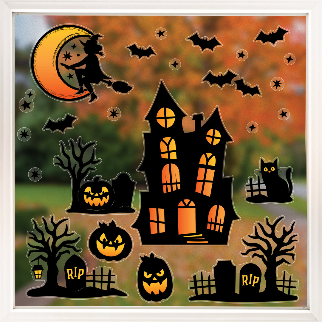 Haunted House Window Clings