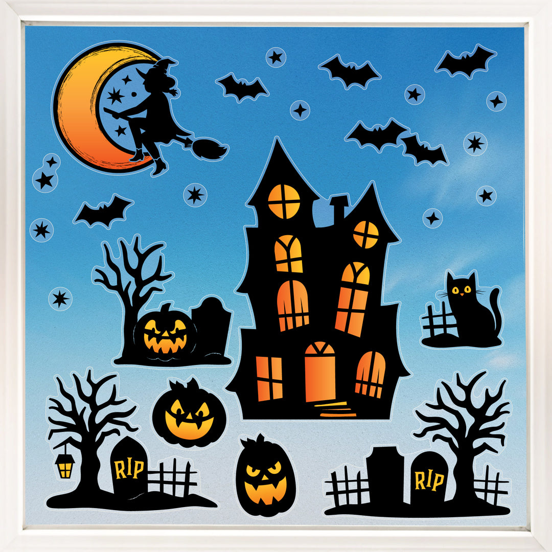 Haunted House Window Clings