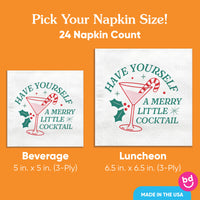 Napkins - Have Yourself a Merry Little Cocktail - 24 Ct