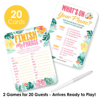 Hawaiian Luau Activity Duo Games - 20 Ct
