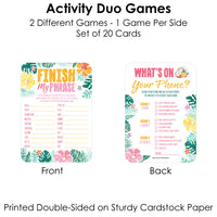 Hawaiian Luau Activity Duo Games - 20 Ct