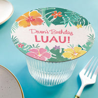 Custom Text - Drink Coasters - Hawaiian Luau - 25 Ct