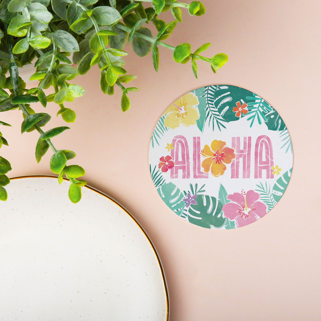 Drink Coasters - Hawaiian Luau - 25 Ct
