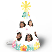 Custom Hawaiian Luau Cone Hat - 8 Ct