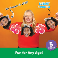 Custom Face Garland Banner - Hawaiian Luau