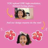 Custom Face Garland Banner - Hawaiian Luau