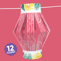 Hawaiian Luau Hanging Paper Lanterns