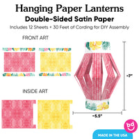 Hawaiian Luau Hanging Paper Lanterns