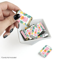 Hawaiian Luau Mini Candy Bar Wrapper Stickers - 40 Ct