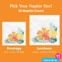 Napkins - Hawaiian Luau - 24 Ct