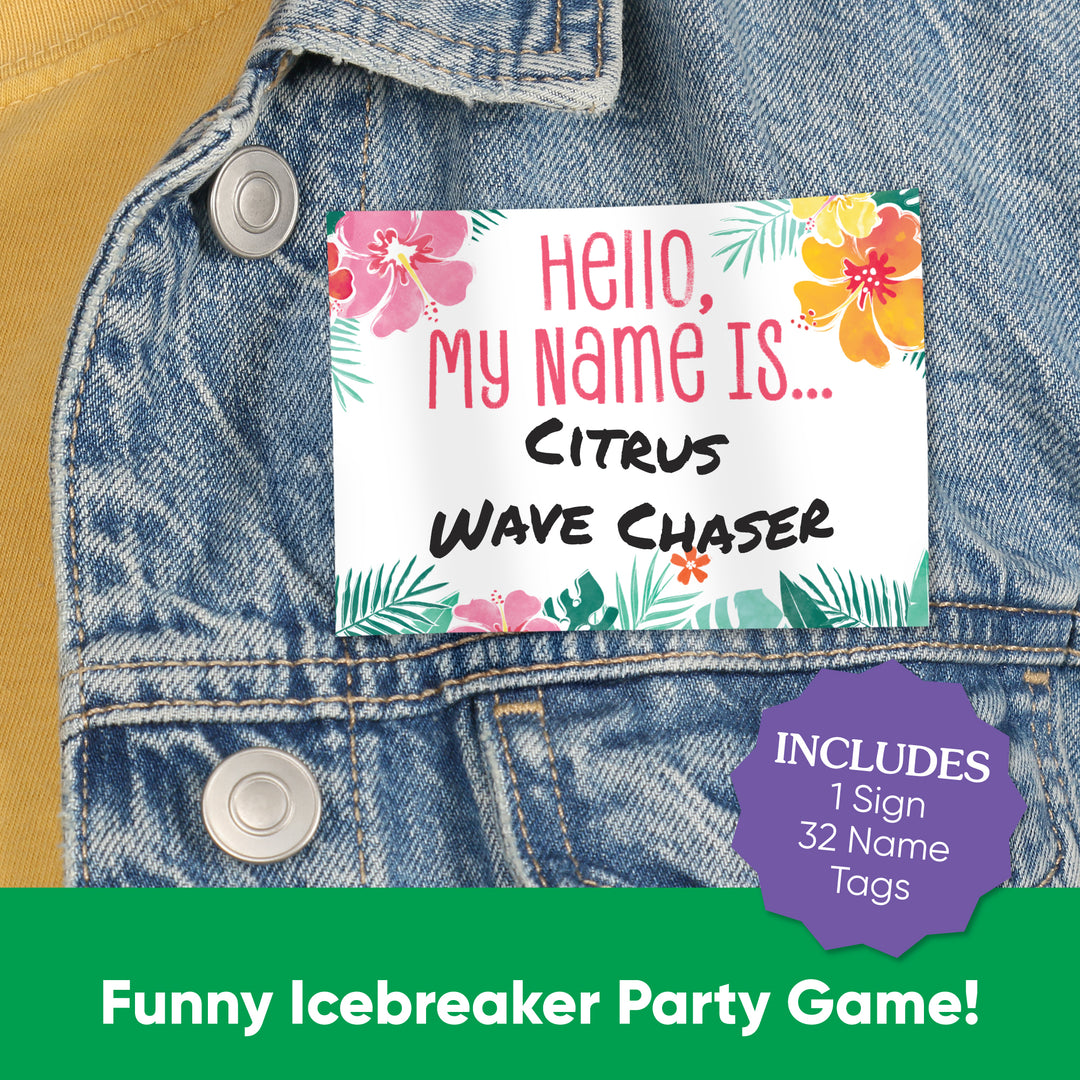 Hawaiian Luau What's Your Name Party Game