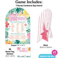 Hawaiian Luau What's Your Name Party Game