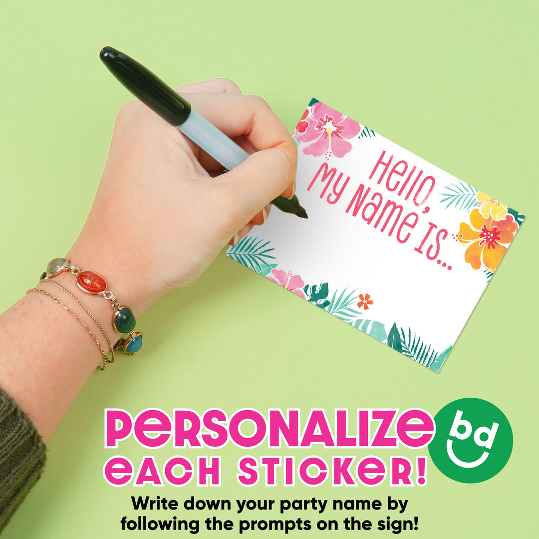 Hawaiian Luau What's Your Name Party Game