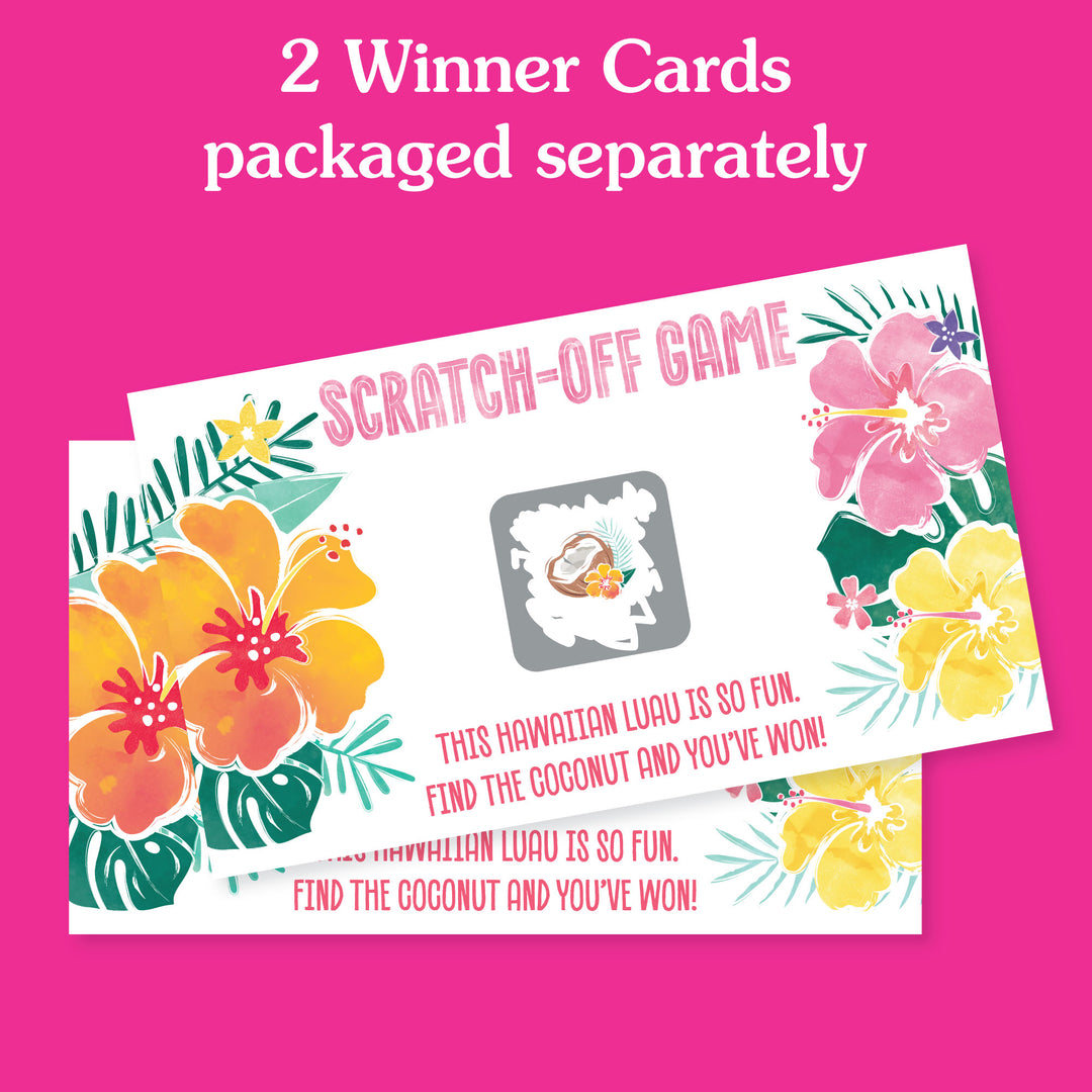 Hawaiian Luau Scratch Off Cards Game - 22 Ct