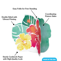 Hawaiian Luau 3D Centerpieces - 8 Ct