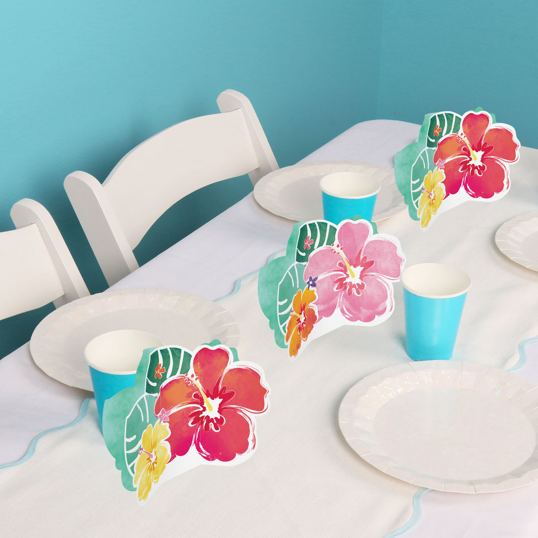 Hawaiian Luau 3D Centerpieces - 8 Ct
