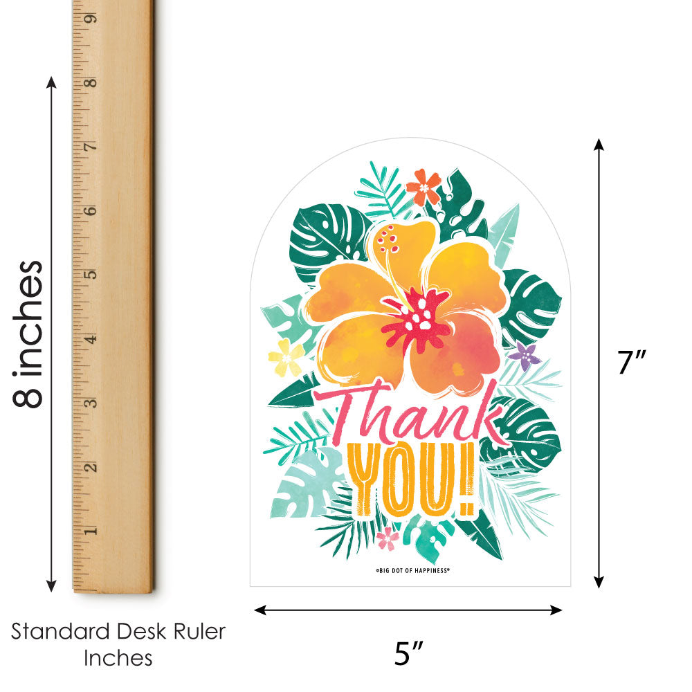 Hawaiian Luau Thank You Cards - 12 Ct