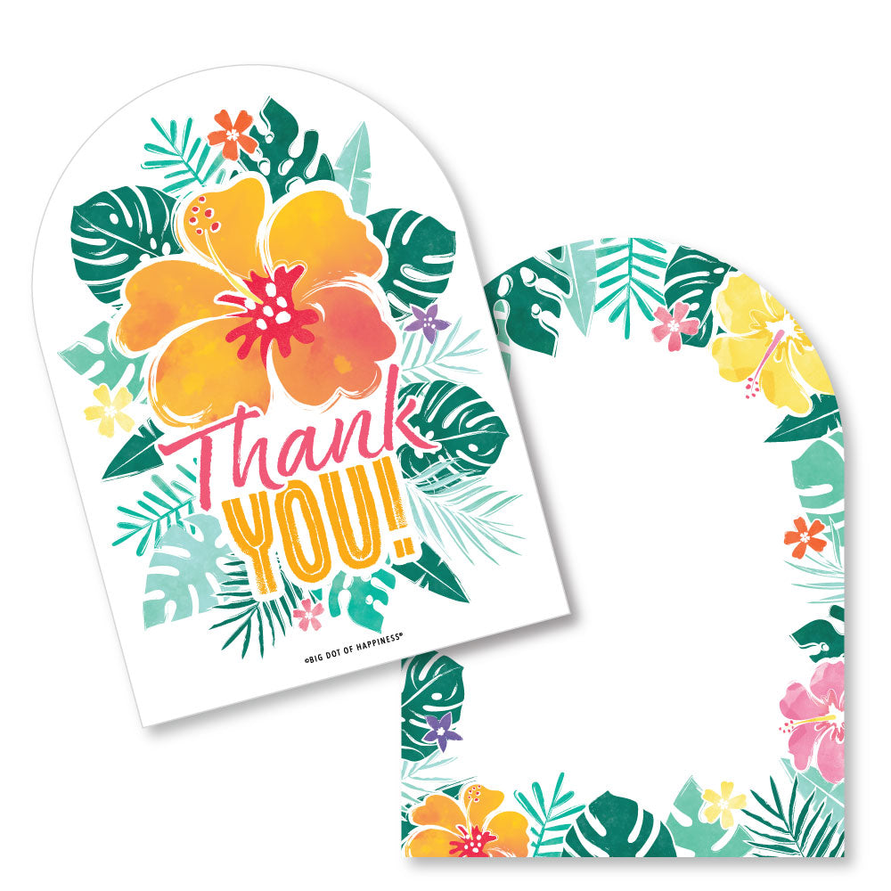 Hawaiian Luau Thank You Cards - 12 Ct