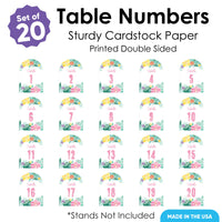 Hawaiian Luau Table Numbers - 20 Ct