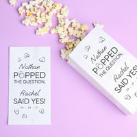 Custom Text Popcorn Bags - He Popped The Question