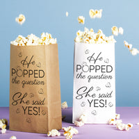 Popcorn Bags - He Popped The Question - 25 Ct