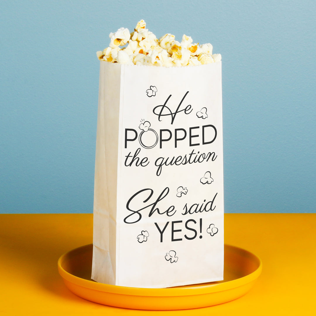 Popcorn Bags - He Popped The Question - 25 Ct