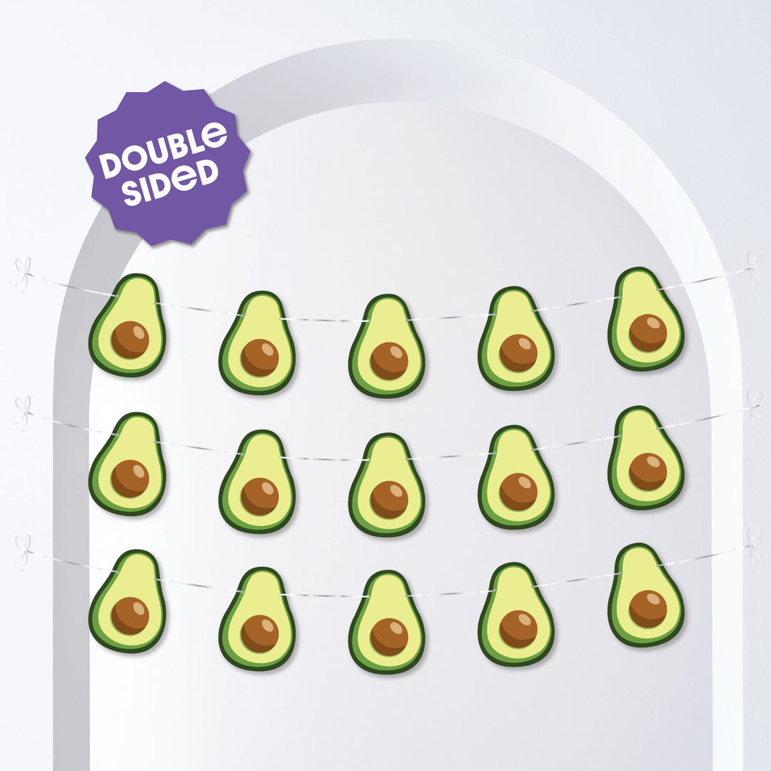 double-sided avocado garland pieces