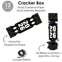 Hello New Year - No Snap 2026 NYE Party Table Favors - DIY Cracker Boxes - Set of 12