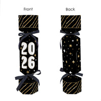 Hello New Year - No Snap 2026 NYE Party Table Favors - DIY Cracker Boxes - Set of 12