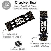Hello New Year - No Snap 2027 NYE Party Table Favors - DIY Cracker Boxes - Set of 12