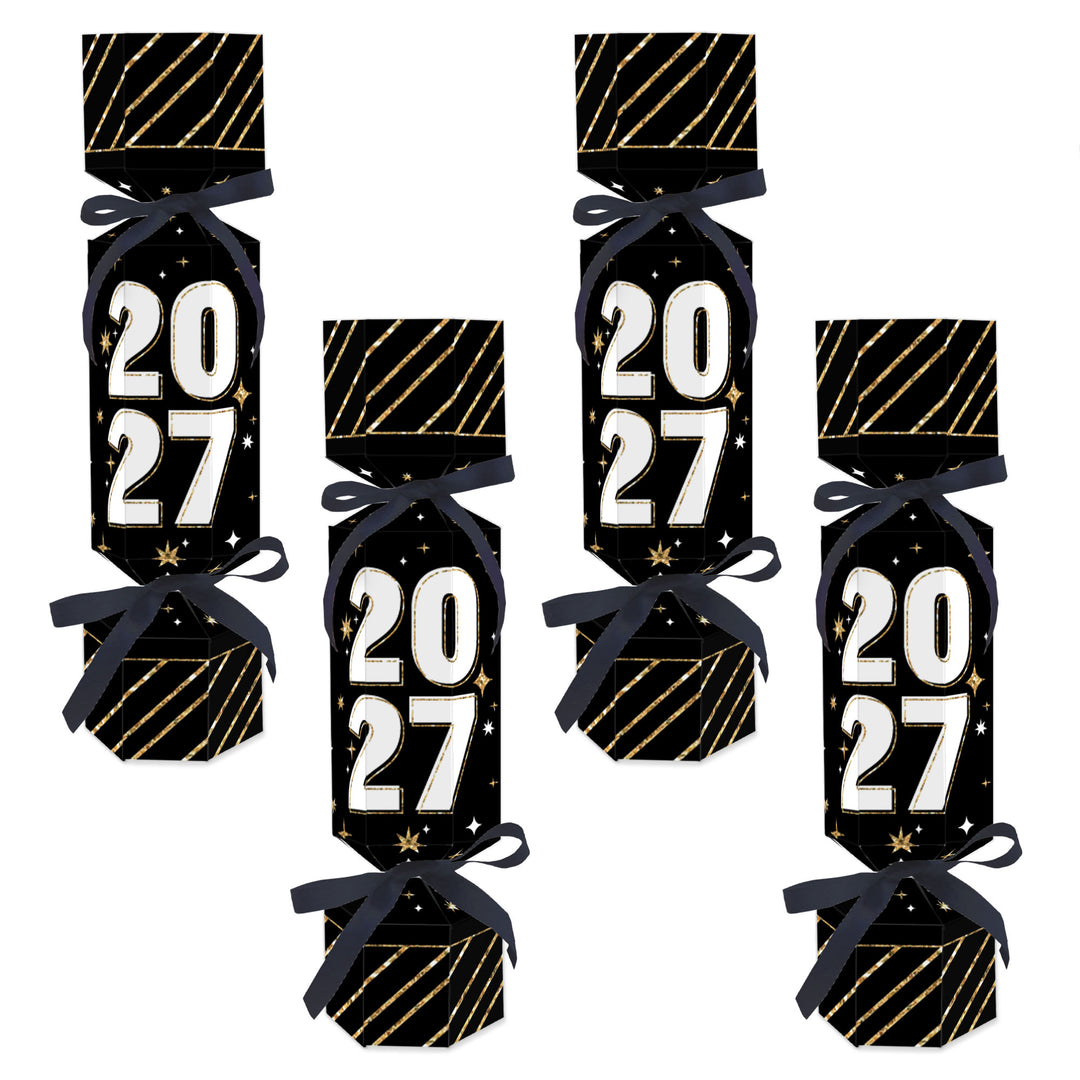 Hello New Year - No Snap 2027 NYE Party Table Favors - DIY Cracker Boxes - Set of 12