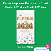 Custom Text Popcorn Bags - Hello New Year - 25 Ct