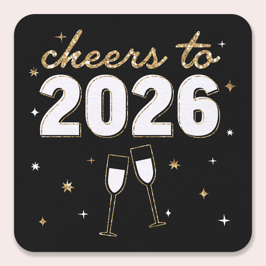 Drink Coasters - Hello New Year - 25 Ct