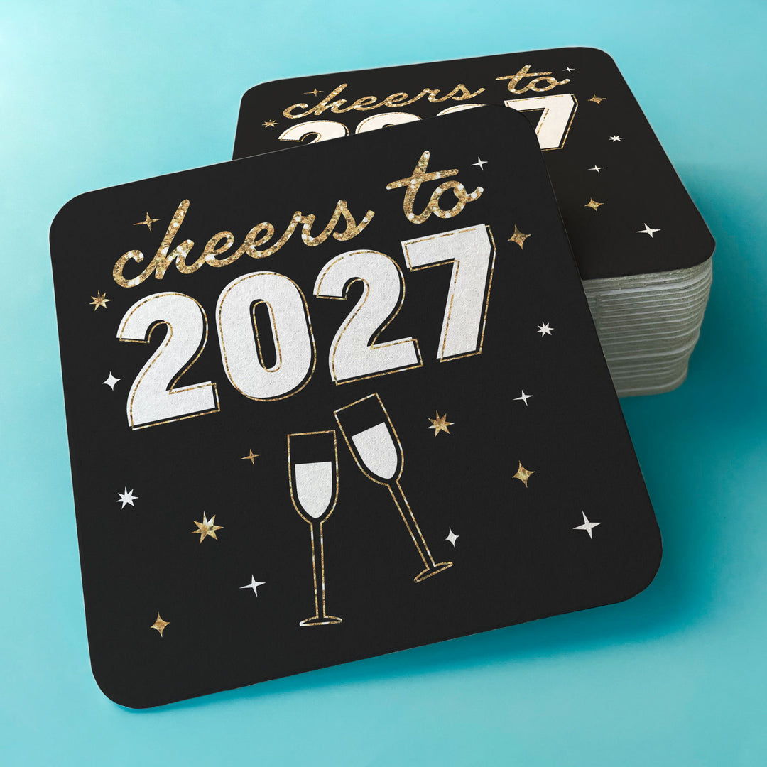 Drink Coasters - Hello New Year - 25 Ct