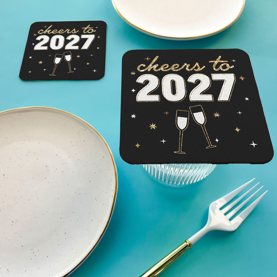 Drink Coasters - Hello New Year - 25 Ct