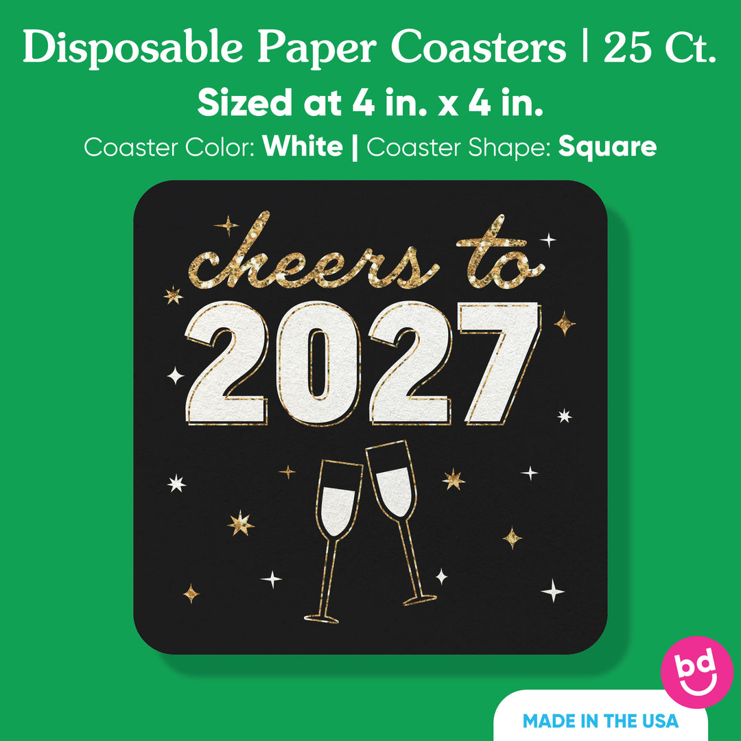 Drink Coasters - Hello New Year - 25 Ct