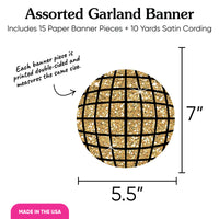 Hello New Year Garland Banner - 15 Pc
